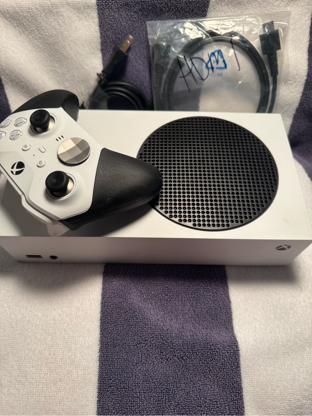 Xbox Series S Console with White Controller - White & Black